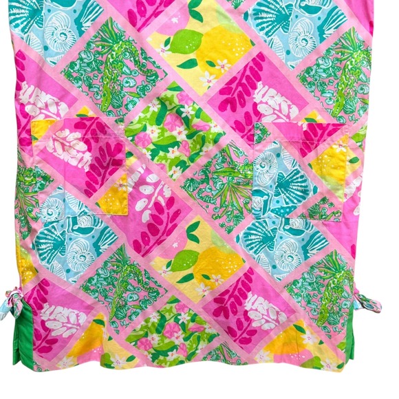 Lilly Pulitzer Patchwork Sleeveless Mini Shift Dress Womens 6 Preppy Vacation - Picture 2 of 9